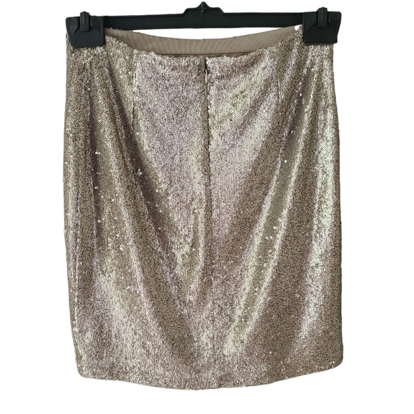 White House Black Market - Gold - Sequin Pencil Skirt - Size 2 - Picture 5 of 7